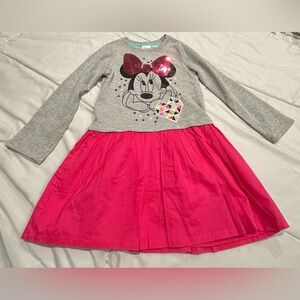 Minnie Mouse light grey and pink sweater dress.